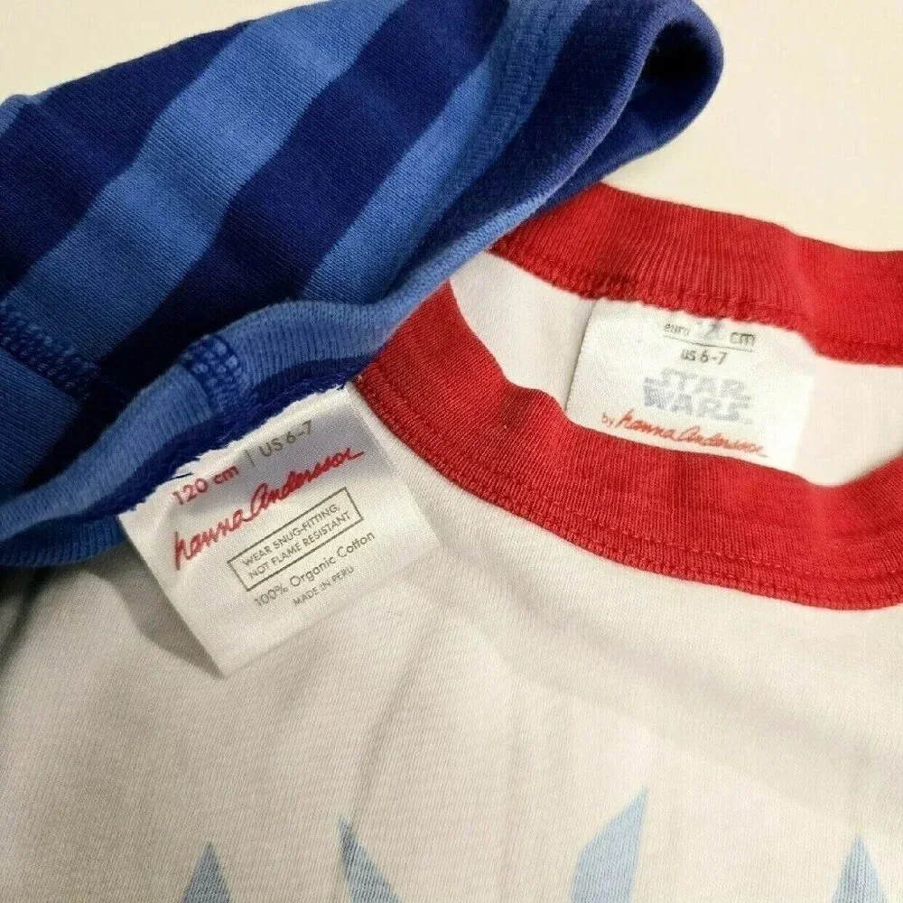 Hanna Andersson Vader Long Johns | 6/7 Kids Pajama Set Organic